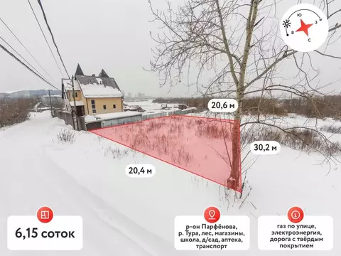 Участок в Тюменская область, Тюмень Парфеново мкр, ул. Верещагина (6.2 ...