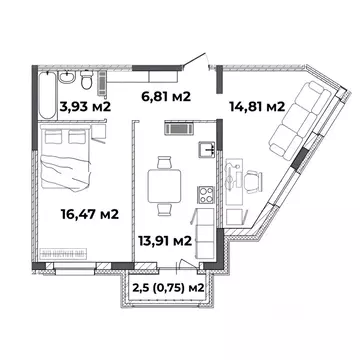 2-к кв. Ярославская область, Ярославль ул. Старая Костромская, 4 ...