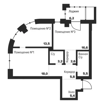 2-комнатная квартира: Челябинск, улица Труда, 157А (70.6 м)