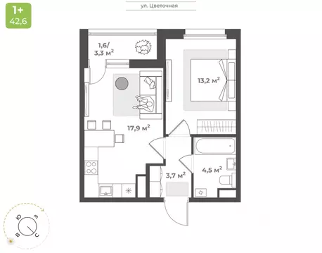 1-к кв. Тверская область, Тверь Соминка мкр,  (40.9 м)