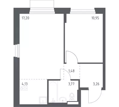 1-к кв. Москва ул. Аэростатная, 15к6 (40.5 м)