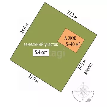 Дом в Тюменская область, Тюмень СОСН Автоприбор тер., ул. Сливовая (60 ...