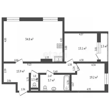 3-к кв. Мордовия, Саранск просп. Ленина, 23а (86.0 м)
