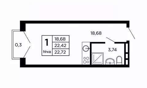 Студия Смоленская область, Смоленск проезд Маршала Конева, 32 (22.75 ...