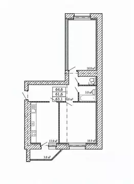 2-к кв. Тамбовская область, Тамбов городской округ, пос. Строитель ул. ...