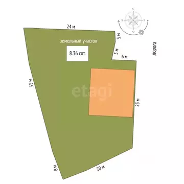 Дом в Тюменская область, Тюмень Микрорайон мыс, ул. Мусоргского (56 м)