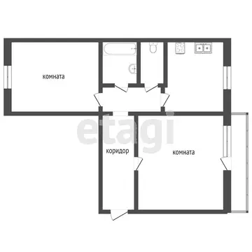 2-комнатная квартира: Миасс, улица Уральских Добровольцев, 21 (54.3 м)