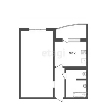 1-к кв. Тюменская область, Тюмень ул. Дмитрия Менделеева, 12к1 (43.5 ...