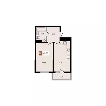 1-к кв. Ростовская область, Аксайский район, Щепкинское с/пос, пос. ...