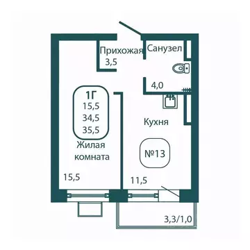 1-к кв. Московская область, Солнечногорск городской округ, Андреевка ...