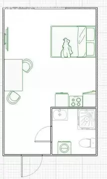 Квартира-студия: Мирный, улица Академика Северина, 4 (21.5 м)