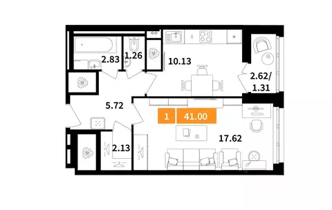 1-к кв. Московская область, Химки Планерный квартал жилой комплекс ...