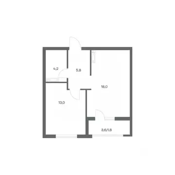 1-к кв. Калининградская область, Калининград ул. Юрия Гагарина, 30 ...