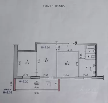 3-к кв. Волгоградская область, Волжский Пионерская ул., 41 (53.7 м)