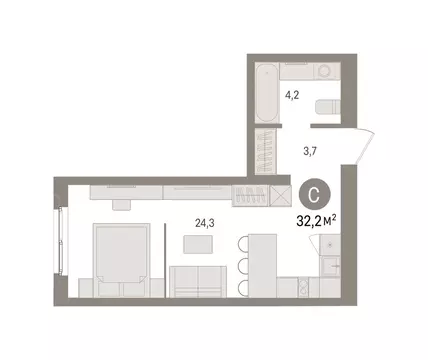 Квартира-студия: Екатеринбург, жилой район Юго-Западный, жилой ...