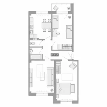 3-к кв. Приморский край, Артем ул. Острякова, 39Б (84.0 м)