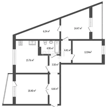 3-комнатная квартира: Челябинск, улица Бейвеля, 63 (86 м)