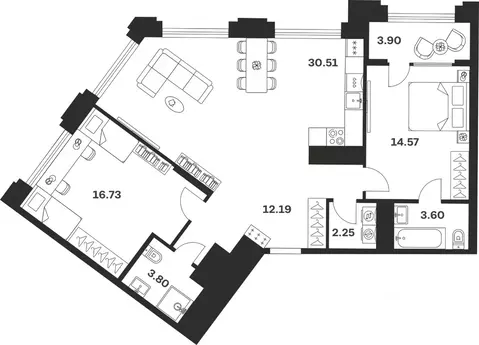 2-к кв. Тульская область, Тула ул. Болотникова, 4 (87.55 м)