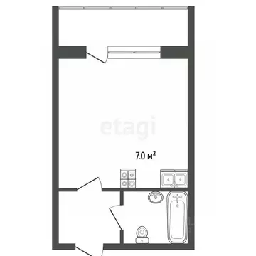 Студия Ярославская область, Ярославль ул. Розы Люксембург, 22 (30.0 м)