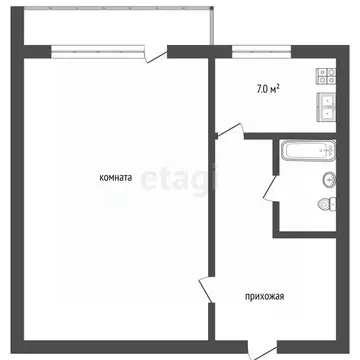 1-к кв. Владимирская область, Муром Муромская ул., 12 (32.8 м)