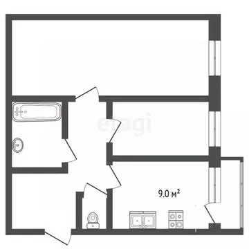2-к кв. Тамбовская область, Тамбов Магистральная ул., 33к1 (51.7 м)