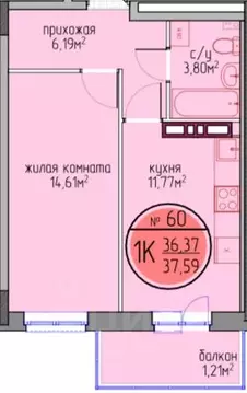 1-к кв. Пермский край, Пермь Автозаводская ул., 11А (36.89 м)