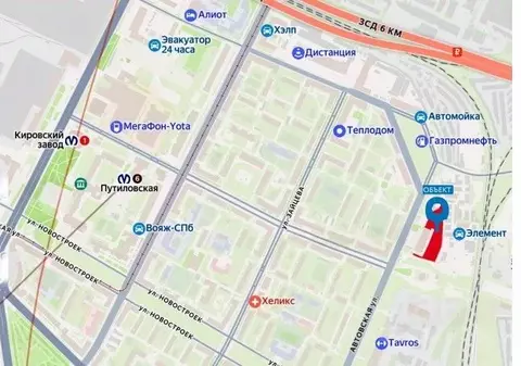 Участок в Санкт-Петербург Автовская ул., 39 (57.1 сот.)