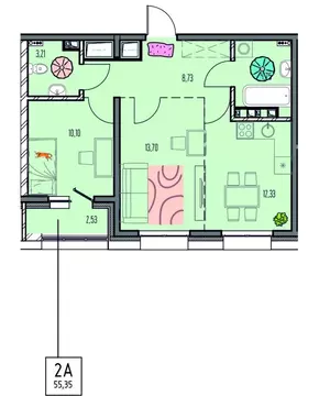 2-к кв. Иркутская область, Иркутск Правобережный округ, Лотос жилой ...