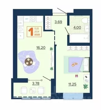 1-к кв. Брянская область, Брянск Московский мкр, Микрорайон Акватория ...