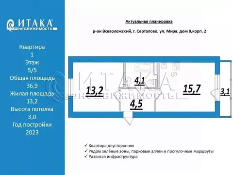 1-к кв. Ленинградская область, Сертолово Всеволожский район, ...