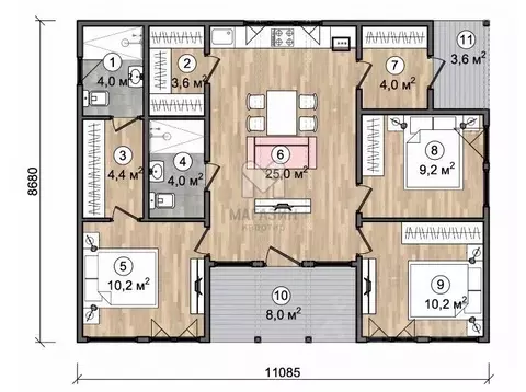 Дом в Ленинградская область, Всеволожск Всеволожский просп. (75 м)