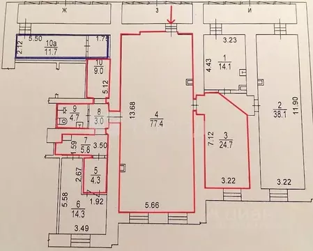 Торговая площадь в Москва Мосфильмовская ул., 41К1 (126 м)