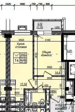 1-к кв. Саха (Якутия), Якутск 11-й кв-л,  (42.69 м)