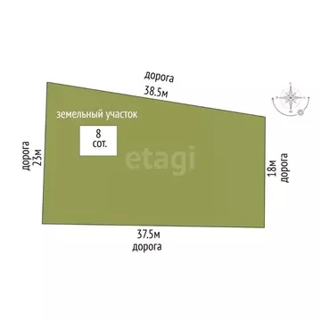 Участок в Крым, Симферопольский район, Трудовское с/пос, с. Дружное ...