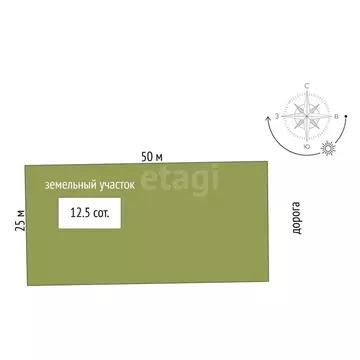 Участок в село Тюнево, территория Ямановское (12.5 м)