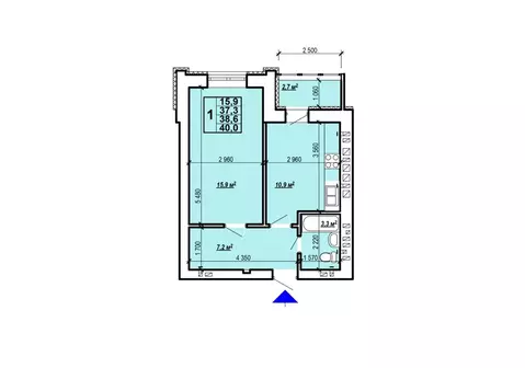 1-к кв. Саратовская область, Энгельс Дом у озера жилой комплекс (40.0 ...