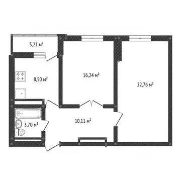 2-к кв. Башкортостан, Уфа ул. Степана Кувыкина, 41 (62.4 м)