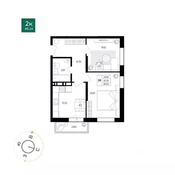 2-к кв. Ярославская область, Ярославль Северный жилрайон, 15-й мкр, 1 ...