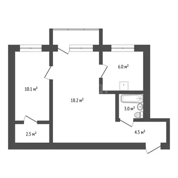 2-комнатная квартира: Благовещенск, улица Богдана Хмельницкого, 67 ...