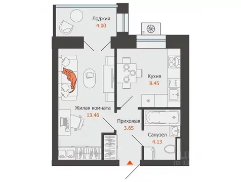 1-к кв. Удмуртия, Завьяловский район, с. Первомайский Знак жилой ...