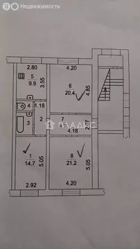 3-комнатная квартира: Пушкино, микрорайон Заветы Ильича, улица ...