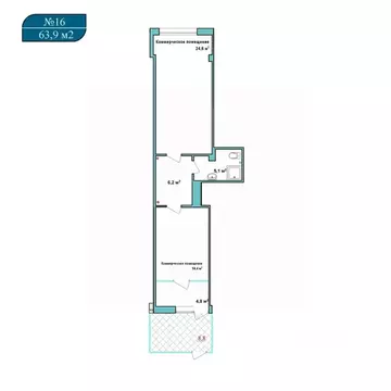 Офис в Севастополь Азимут жилой комплекс (64 м)