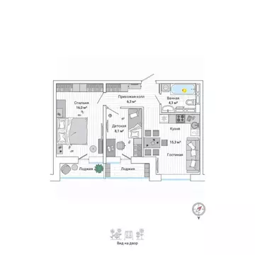 3-к кв. Приморский край, Владивосток ул. Нейбута (53.0 м)