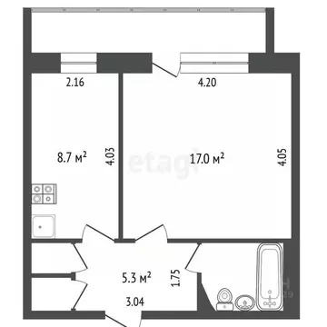 1-к кв. Архангельская область, Приморский муниципальный округ, пос. ...