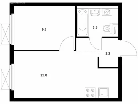 1-комнатная квартира: Котельники, микрорайон Белая Дача, 29 (32 м)