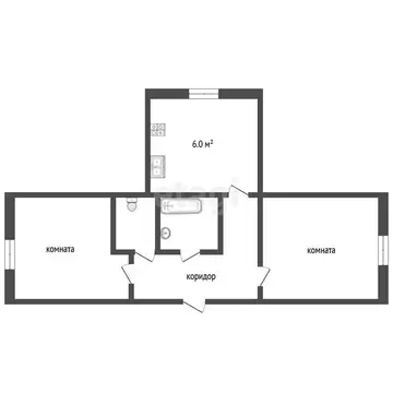 2-комнатная квартира: Сергиев Посад, улица Юности, 2 (42 м)