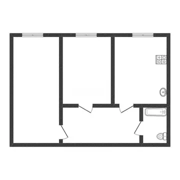 2-комнатная квартира: Бийск, улица имени Героя Советского Союза ...