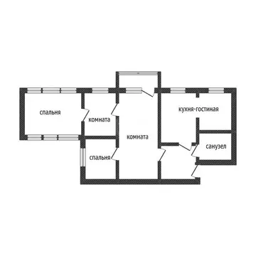 4-комнатная квартира: Краснодар, улица Гидростроителей, 32 (57.8 м)