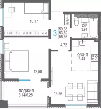 3-к кв. Крым, Сакский район, Лесновское с/пос, с. Прибрежное Розовое ...