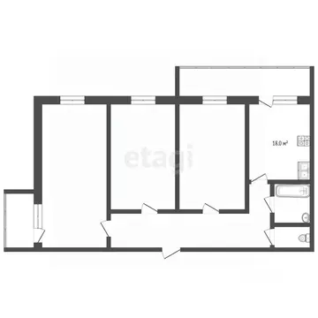 3-к кв. Ставропольский край, Ессентуки ул. Олега Головченко (85.3 м)